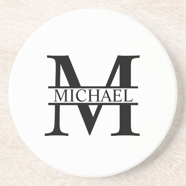 Personalized Monogram and Name Coaster (Front)