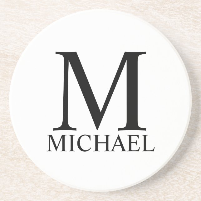 Personalized Monogram and Name Coaster (Front)