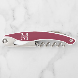 Personalized Monogram and Name Corkscrew
