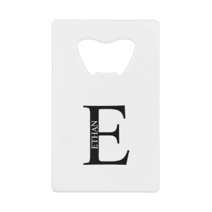 Personalized Monogram and Name Credit Card Bottle Opener