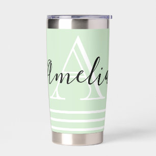 Personalized monogram and name custom colour insulated tumbler
