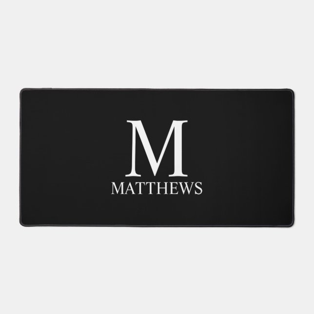 Personalized Monogram and Name Desk Mat (Front)