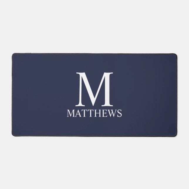 Personalized Monogram and Name Desk Mat (Front)