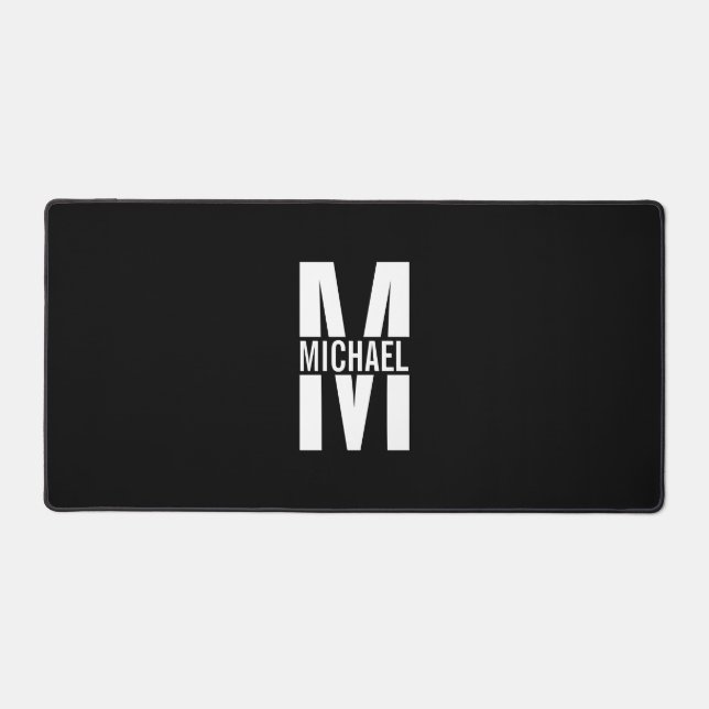 Personalized Monogram and Name Desk Mat (Front)