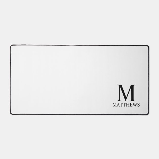 Personalized Monogram and Name Desk Mat (Front)