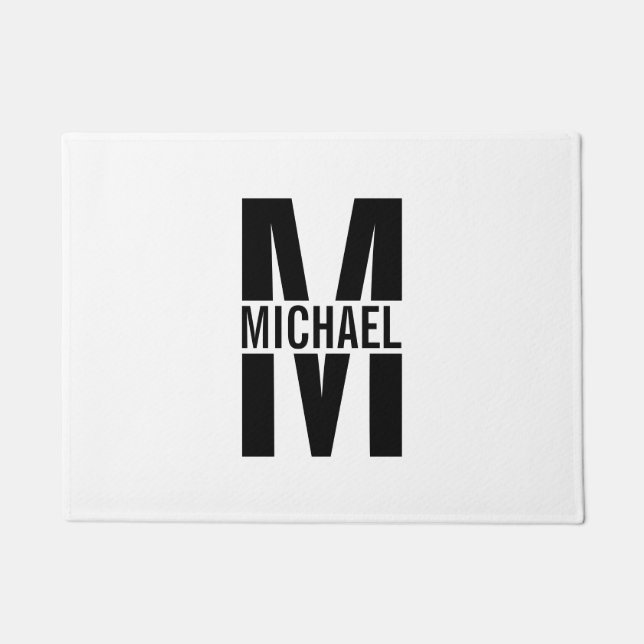 Personalized Monogram and Name Doormat (Front)