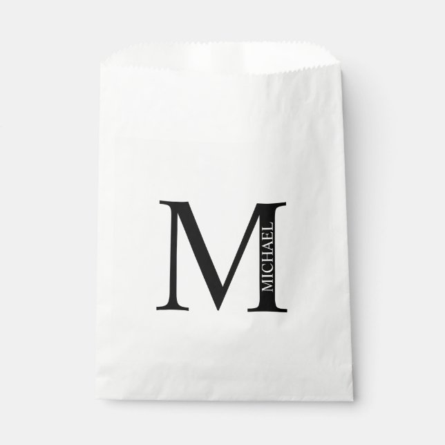 Personalized Monogram and Name Favour Bag (Front)