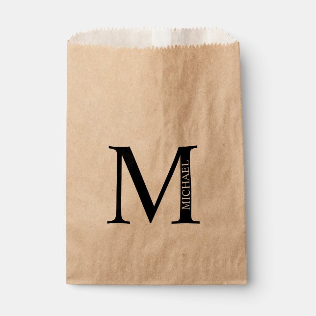 Personalized Monogram and Name Favour Bag (Front)