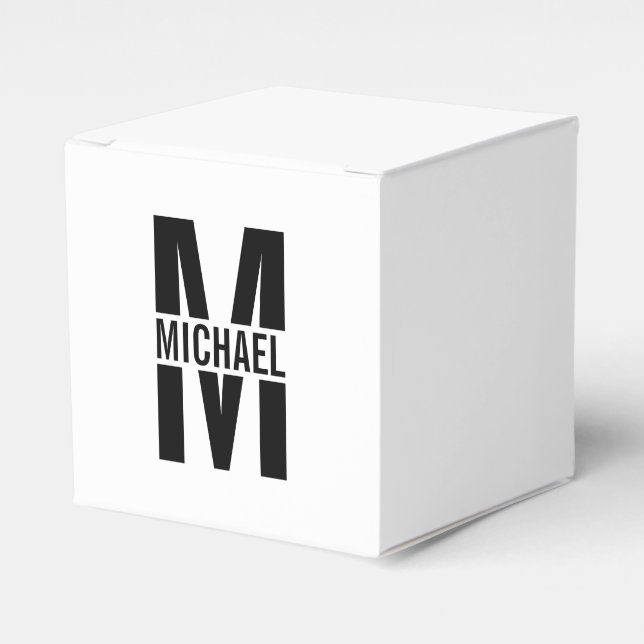Personalized Monogram and Name Favour Box (Front Side)