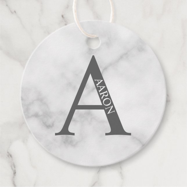 Personalized Monogram and Name Favour Tags (Front)