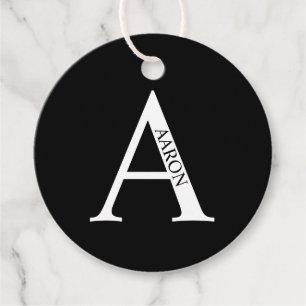 Personalized Monogram and Name Favour Tags