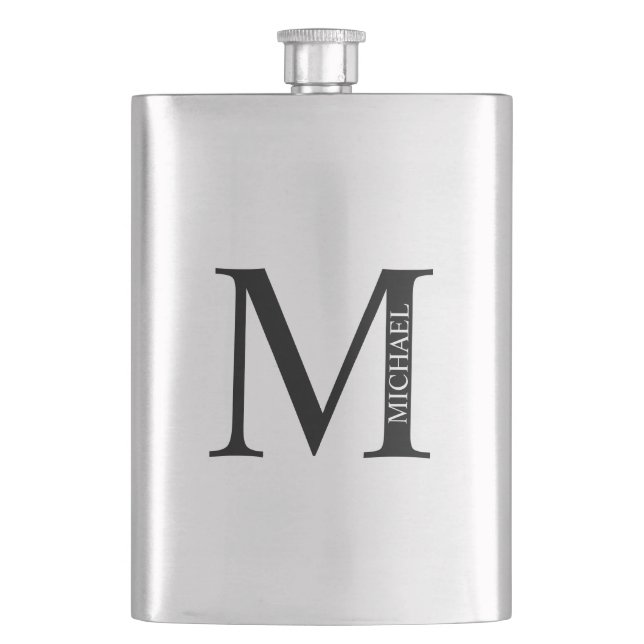 Personalized Monogram and Name Flask (Front)