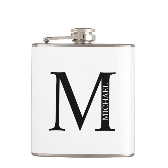 Personalized Monogram and Name Flask (Front)