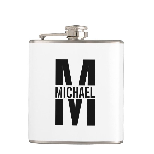 Personalized Monogram and Name Flask (Front)