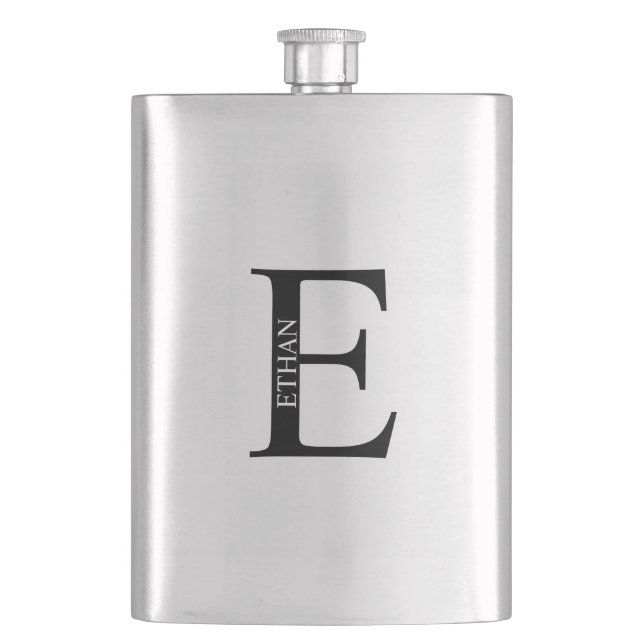 Personalized Monogram and Name Flask (Front)