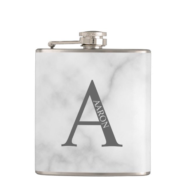 Personalized Monogram and Name Flask (Front)