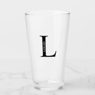 Personalized Monogram and Name Glass
