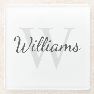 Personalized Monogram and Name Glass Coaster