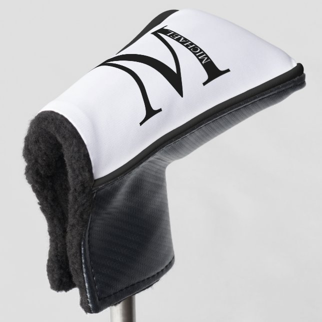 Personalized Monogram and Name Golf Head Cover (3/4 Front)