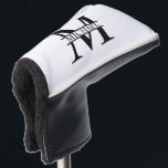 Personalized Monogram and Name Golf Head Cover<br><div class="desc">Personalized Monogram and Name Gifts
featuring personalized monogram in classic serif font style with box of name in the middle of monogram.

Perfect as father's day gifts for dad,  gifts for grandfather,  husband and more.</div>