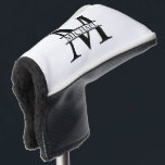 Personalized Monogram and Name Golf Head Cover<br><div class="desc">Personalized Monogram and Name Gifts
featuring personalized monogram in classic serif font style with box of name in the middle of monogram.

Perfect as father's day gifts for dad,  gifts for grandfather,  husband and more.</div>