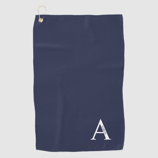 Personalized Monogram and Name Golf Towel (Front)
