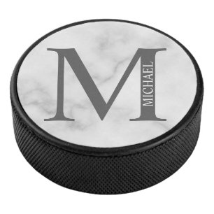 Personalized Monogram and Name Hockey Puck