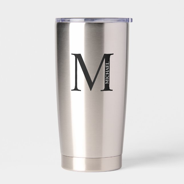 Personalized Monogram and Name Insulated Tumbler (Left)