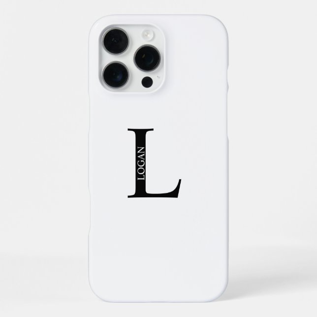 Personalized Monogram and Name iPhone Case (Back)
