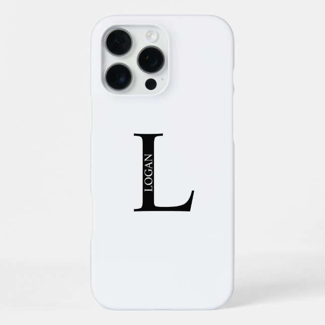 Personalized Monogram and Name iPhone Case (Back)