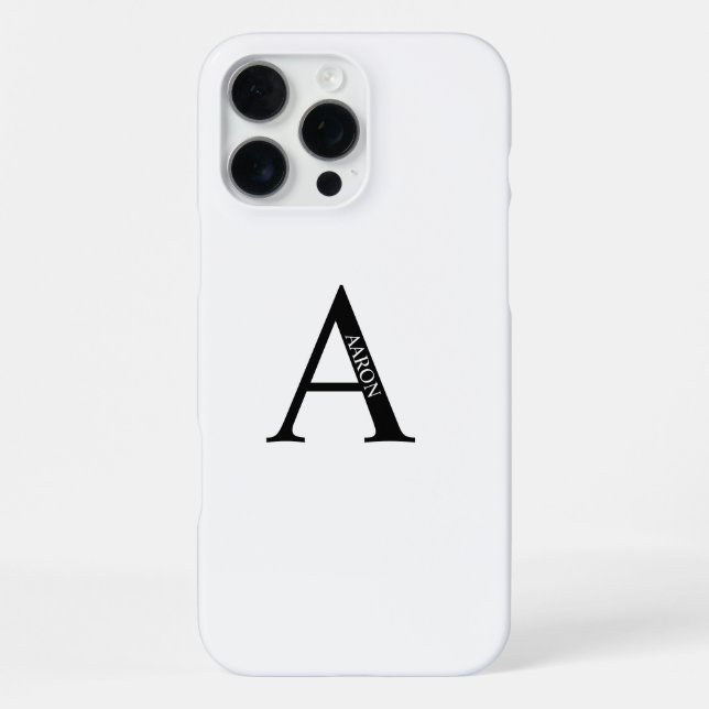 Personalized Monogram and Name iPhone Case (Back)