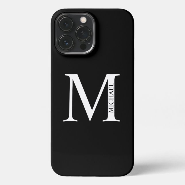 Personalized Monogram and Name iPhone Case (Back)