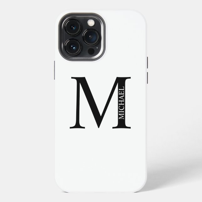 Personalized Monogram and Name iPhone Case (Back)