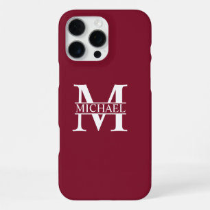 Personalized Monogram and Name iPhone 16 Pro Max Case