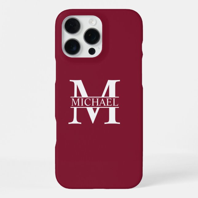 Personalized Monogram and Name iPhone Case (Back)