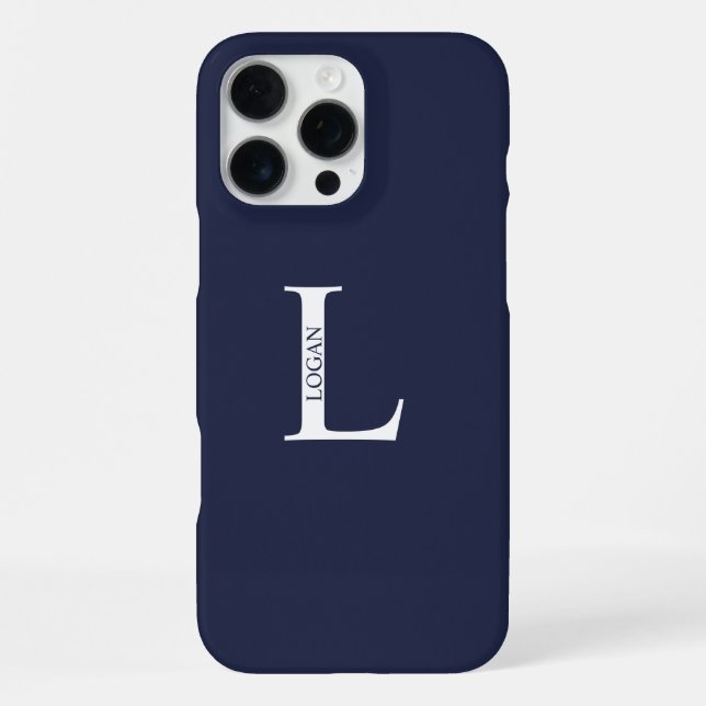 Personalized Monogram and Name iPhone Case (Back)