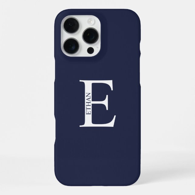 Personalized Monogram and Name iPhone Case (Back)