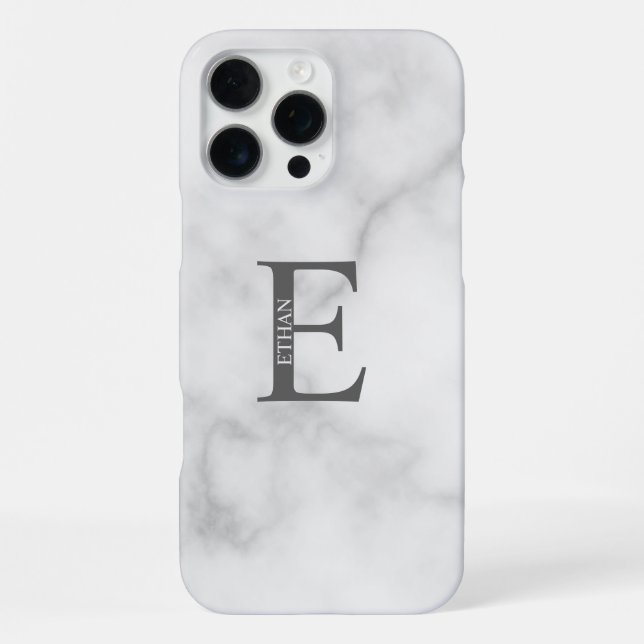 Personalized Monogram and Name iPhone Case (Back)