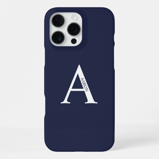 Personalized Monogram and Name iPhone Case (Back)