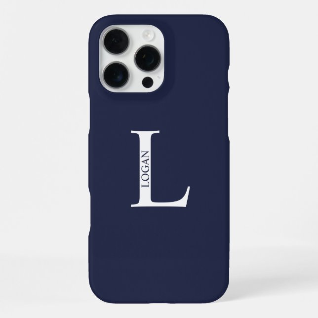 Personalized Monogram and Name iPhone Case (Back)