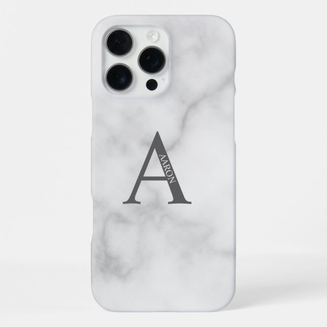 Personalized Monogram and Name iPhone Case (Back)