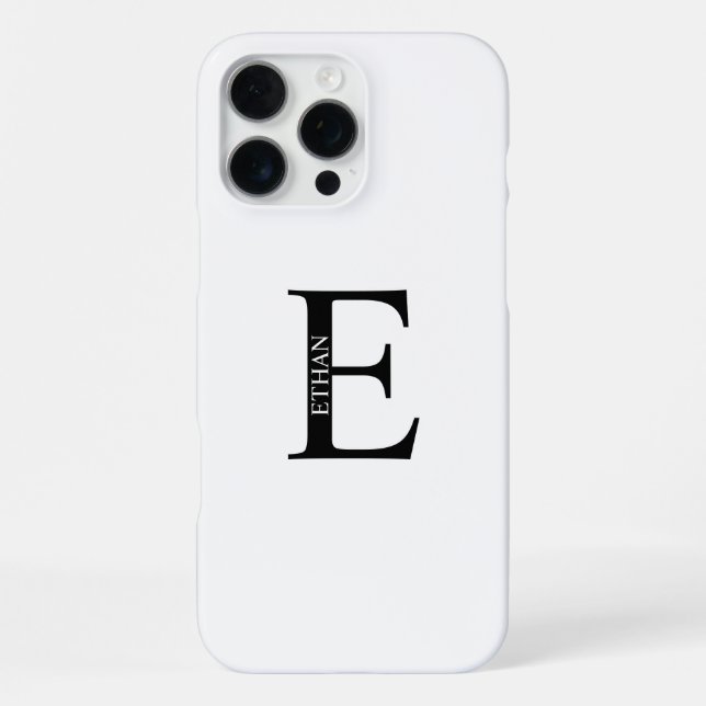 Personalized Monogram and Name iPhone Case (Back)