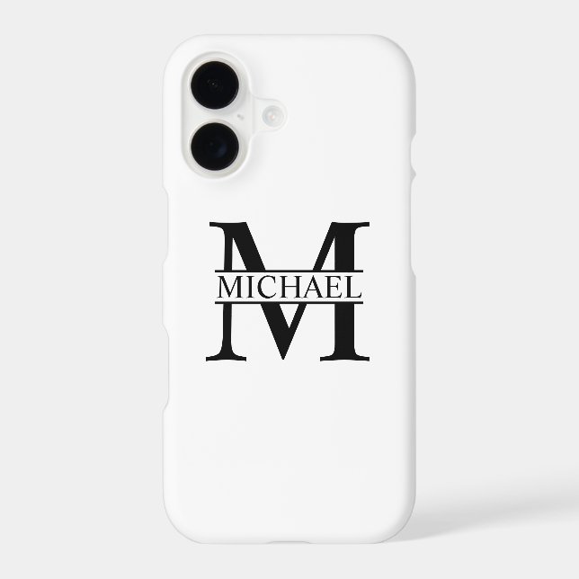 Personalized Monogram and Name iPhone Case (Back)