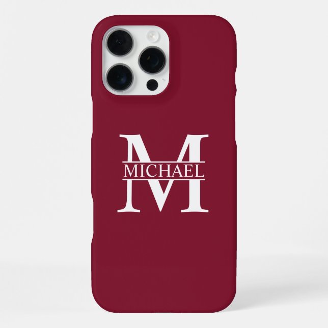 Personalized Monogram and Name iPhone Case (Back)