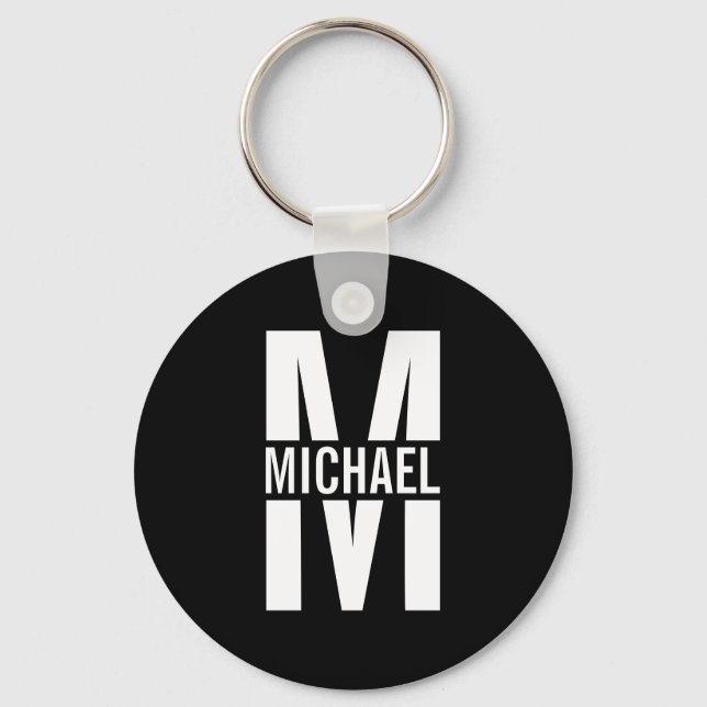 Personalized Monogram and Name Keychain (Front)