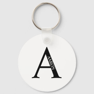 Personalized Monogram and Name Keychain