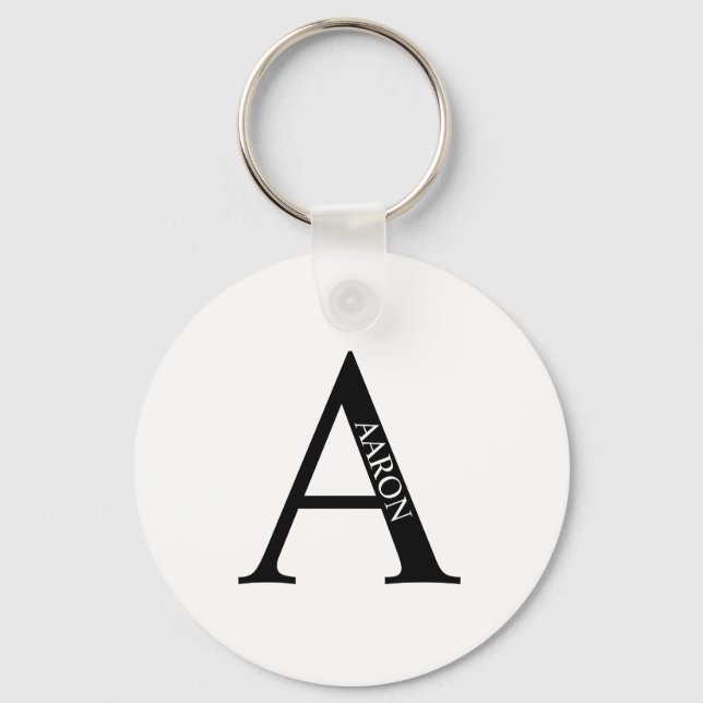 Personalized Monogram and Name Keychain (Front)