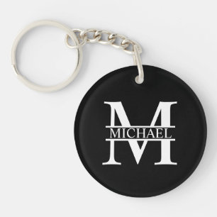 Personalized Monogram and Name Keychain
