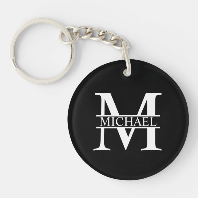 Personalized Monogram and Name Keychain (Front)