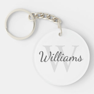 Personalized Monogram and Name Keychain